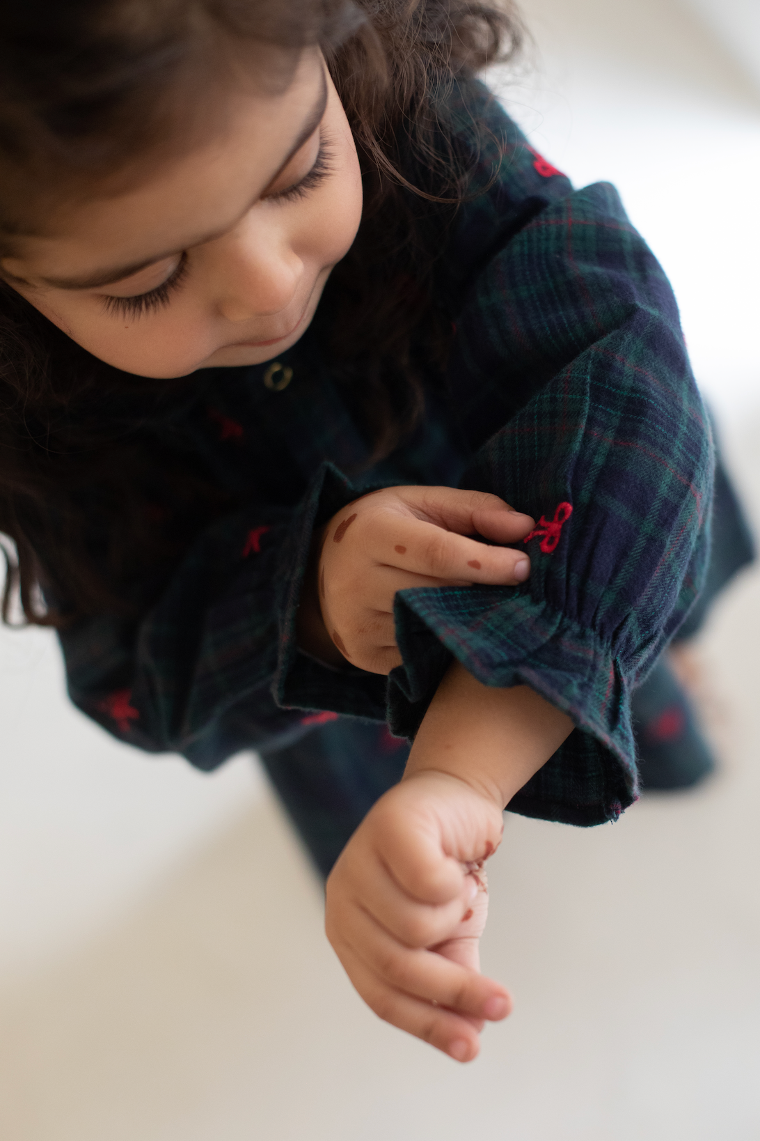 Bows Embroidered Shirt Dress With Jammies