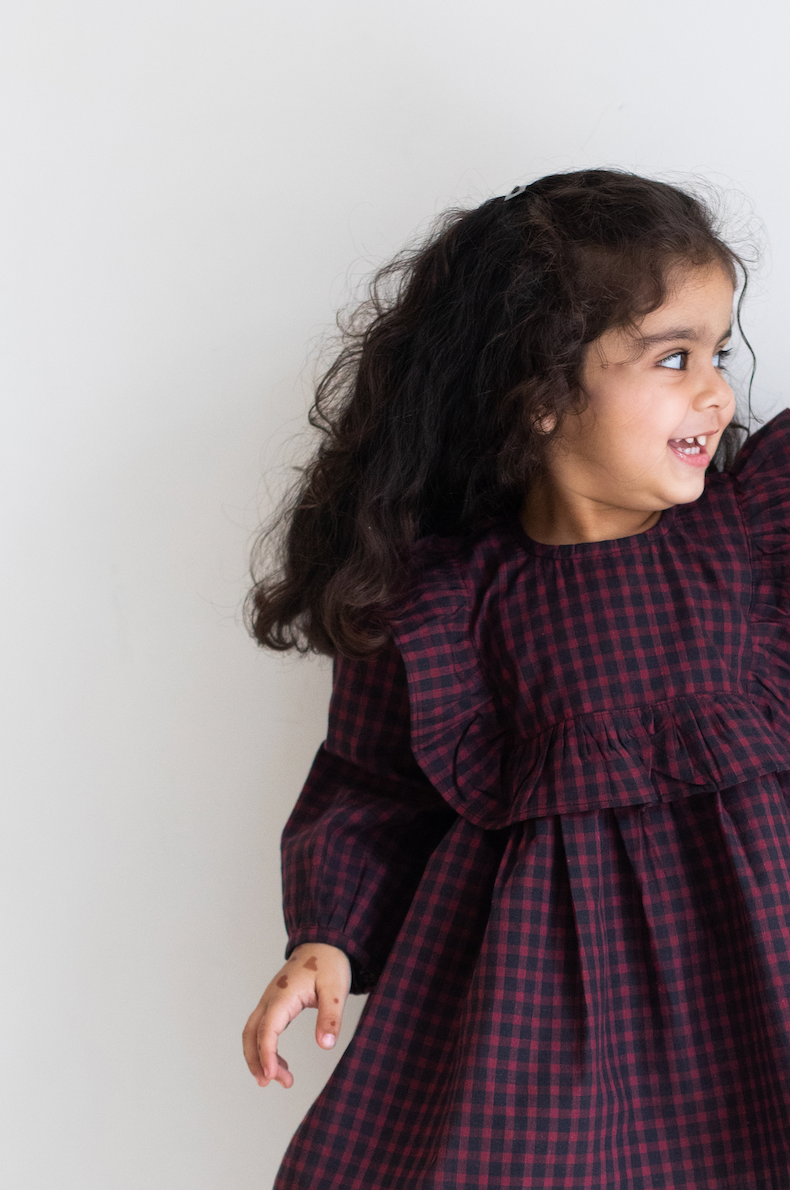 Roasted Chestnuts Frill Detail Dress