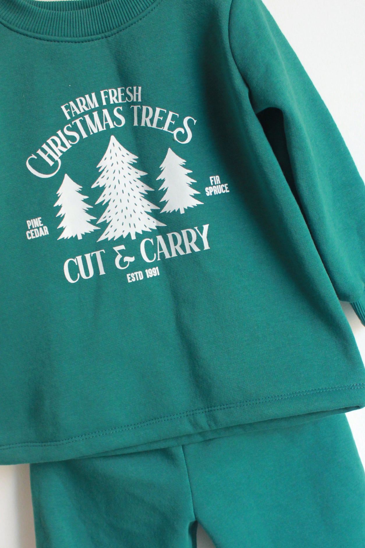 Tree Farm Sweatshirt With Stripe Pants