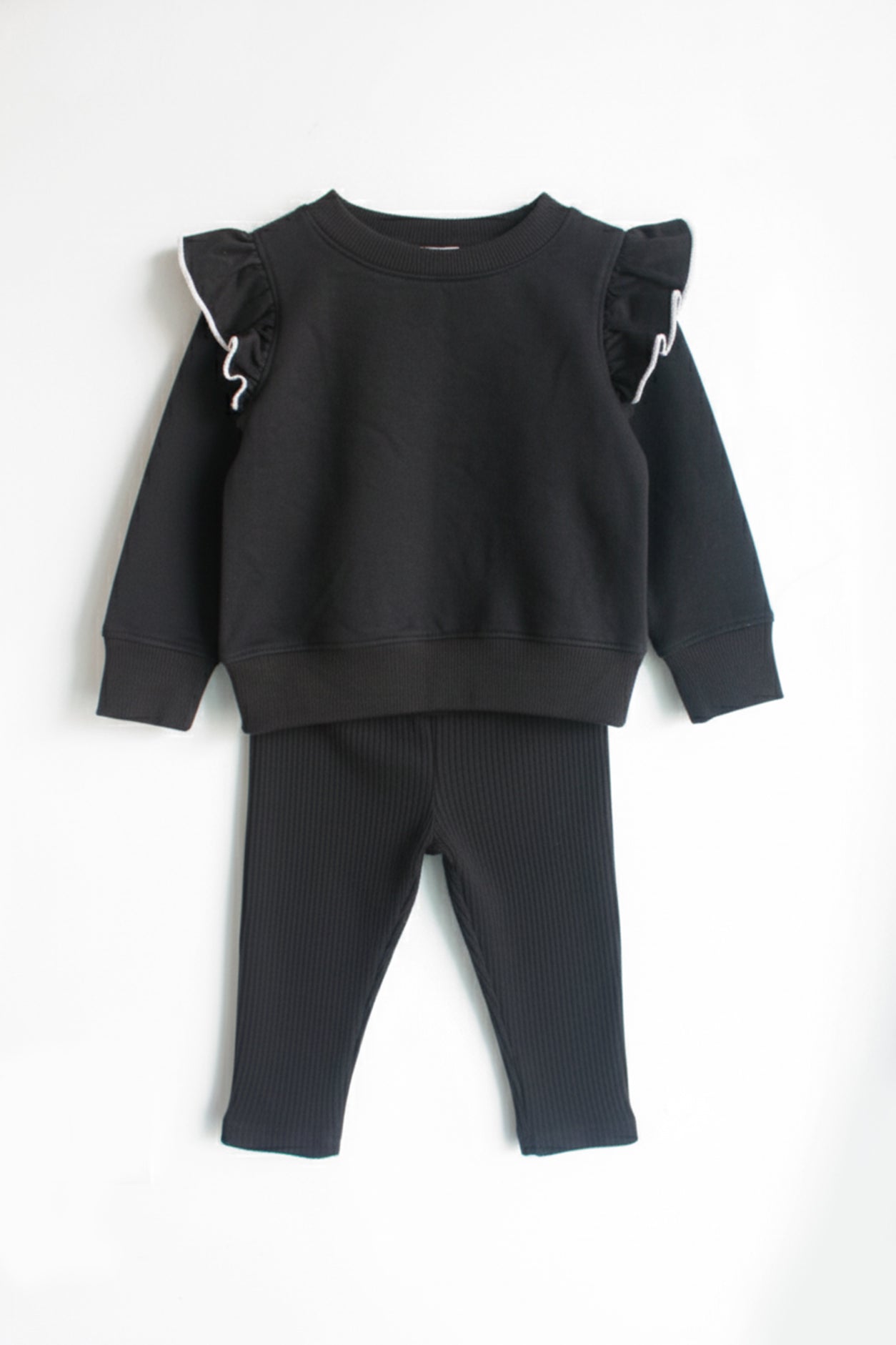 Silent Night Ruffle Sweatshirt With Leggings